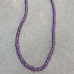 purple beaded necklace